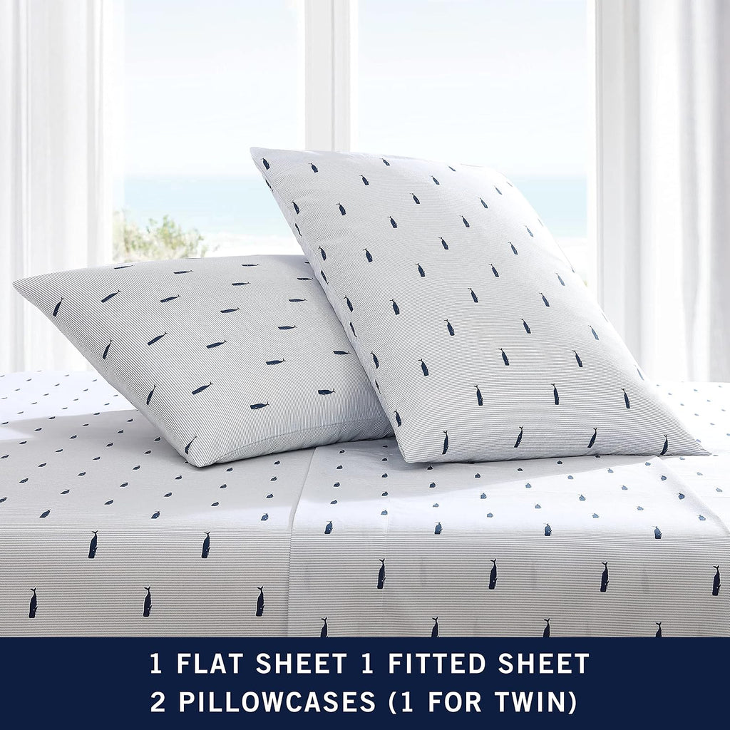 Nautica King Size Sheets Set, Crisp & Tailored Cooling Sheets with a Smooth Cotton Percale Lightweight Feel - Bed Sheets with Matching Pill…