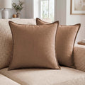 Symplora Cotton Linen Throw Pillow Covers Set of 2, Breathable Non Pilling Decorative Pillow Covers, Machine Washable Cushion Case for…