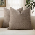 MIULEE Pack of 2 Decorative Throw Pillow Covers Soft Chenille Throw Pillows Solid Textured Cushion Covers for Couch Sofa Bedroom Living…