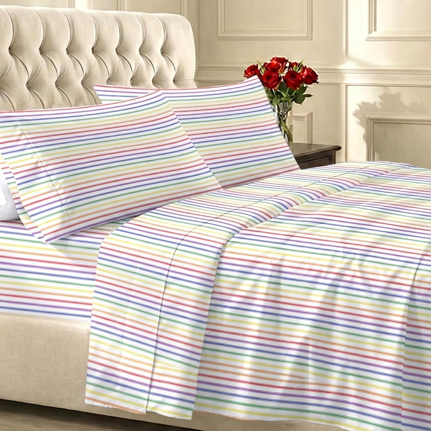 CaliforniaDesignDen California Design Den Soft Full Size 100% Cotton Sheet Sets, 400 TC Good Housekeeping Award Winner, Smooth Sateen Finis…