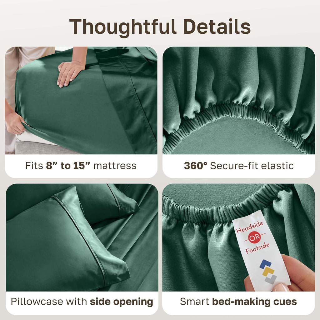 CaliforniaDesignDen California Design Den Soft 100% Cotton Sheets Twin Size Set, 400 Thread Count Good Housekeeping Award Winner, Silky Sat…