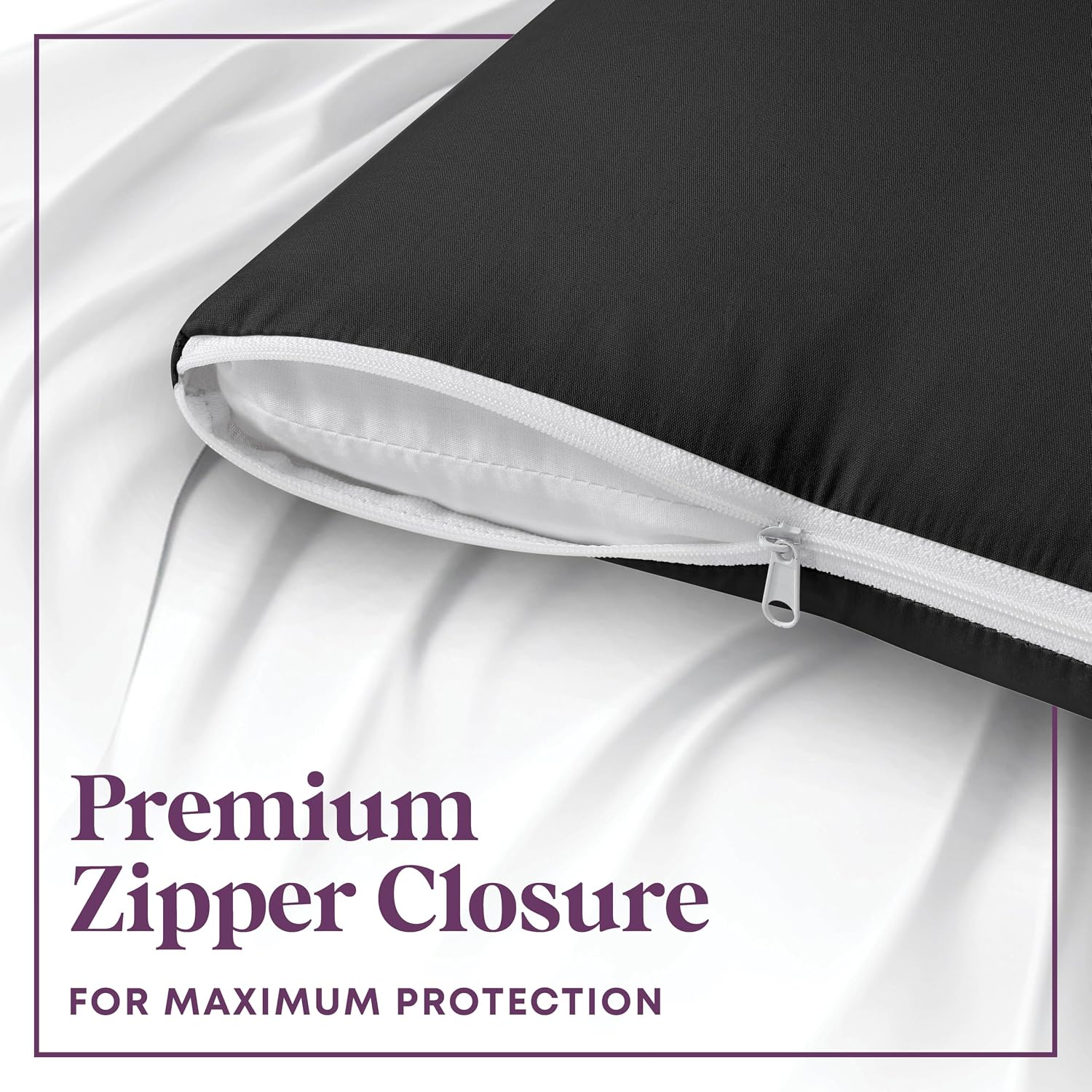CIRCLESHOME Throw Pillow Protectors - 100% Cotton Breathable Pillowcases - 18 X 18 Square Pillowcases - Protects Pillows from Dirt, Dust…