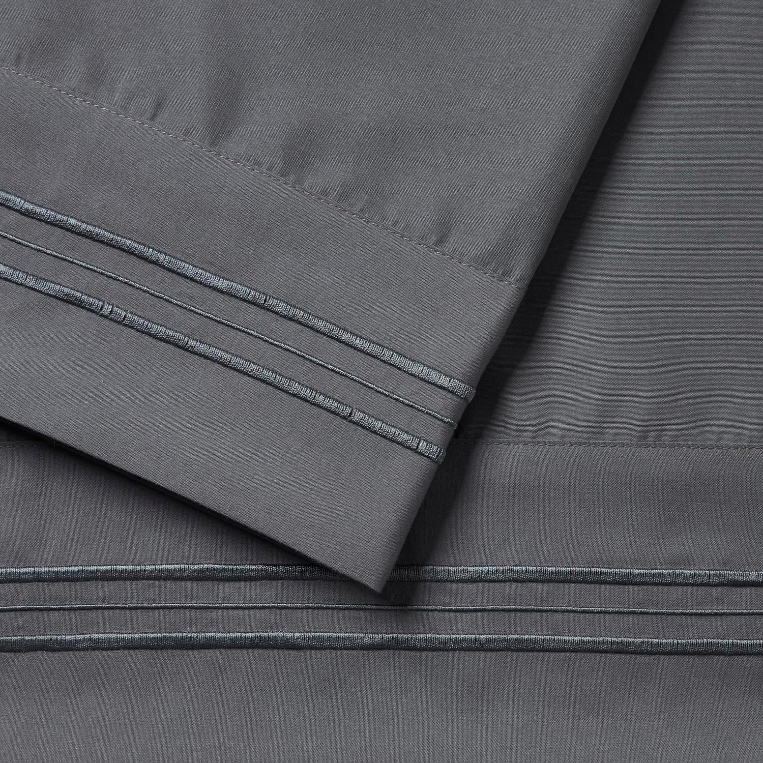 Nestl Grey King Pillow Cases 2 – Soft King Size Pillow Case, 1800 Brushed Microfiber Pillowcases, Envelope Closure Pillowcase, King Pillow…