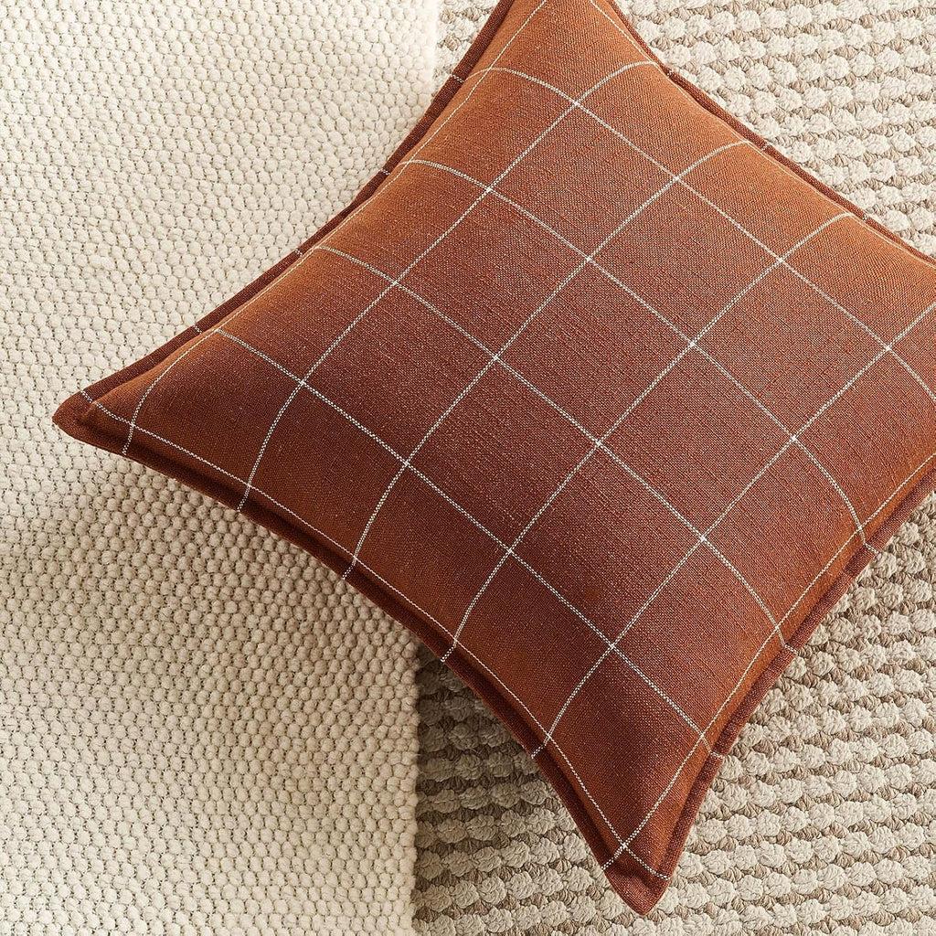 Modern Farmhouse Decor Terracotta Long Lumbar Body Pillow Cover 14x36 Pack of 1, Rust Long Lumbar Decorative Pillow for Bed, 14 x 36…