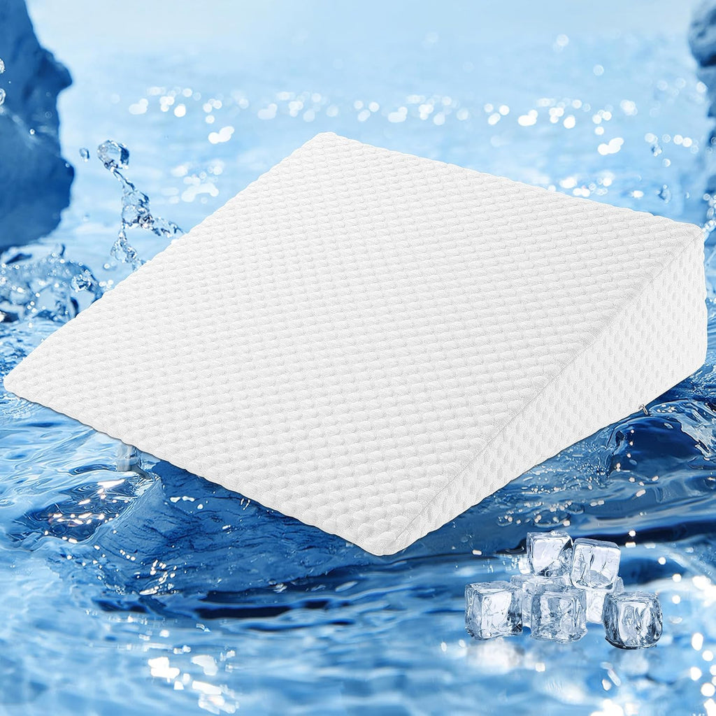 HOMBYS Air Layer Cooling Wedge Pillow Cover, 24x24x8 Inch Breathable Wedge Pillowcase (Pillow Not Include), Machine Washable, Soft, 1 Pack