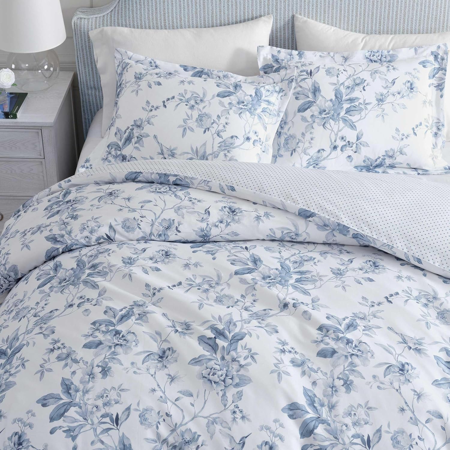 MarthaStewart Martha Stewart - Twin Duvet Cover Set, 100% Silky Smooth Cotton Sateen Bedding, 2 Piece Bed Set with Matching Pillowcase (Son…