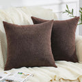 Gawamay Decorative Square Throw Pillow Covers 20"x20" Inch Set of 2, Super Soft Chenille Pillows Farmhouse Fall Pillowcase for Living Room…