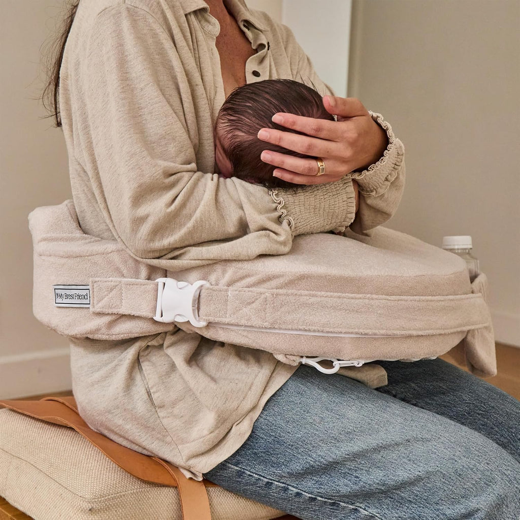 MyBrestFriend My Brest Friend Nursing Pillow - Deluxe - Enhanced Comfort w/Slipcover - Ergonomic Design for Breastfeeding Support for Mom &…