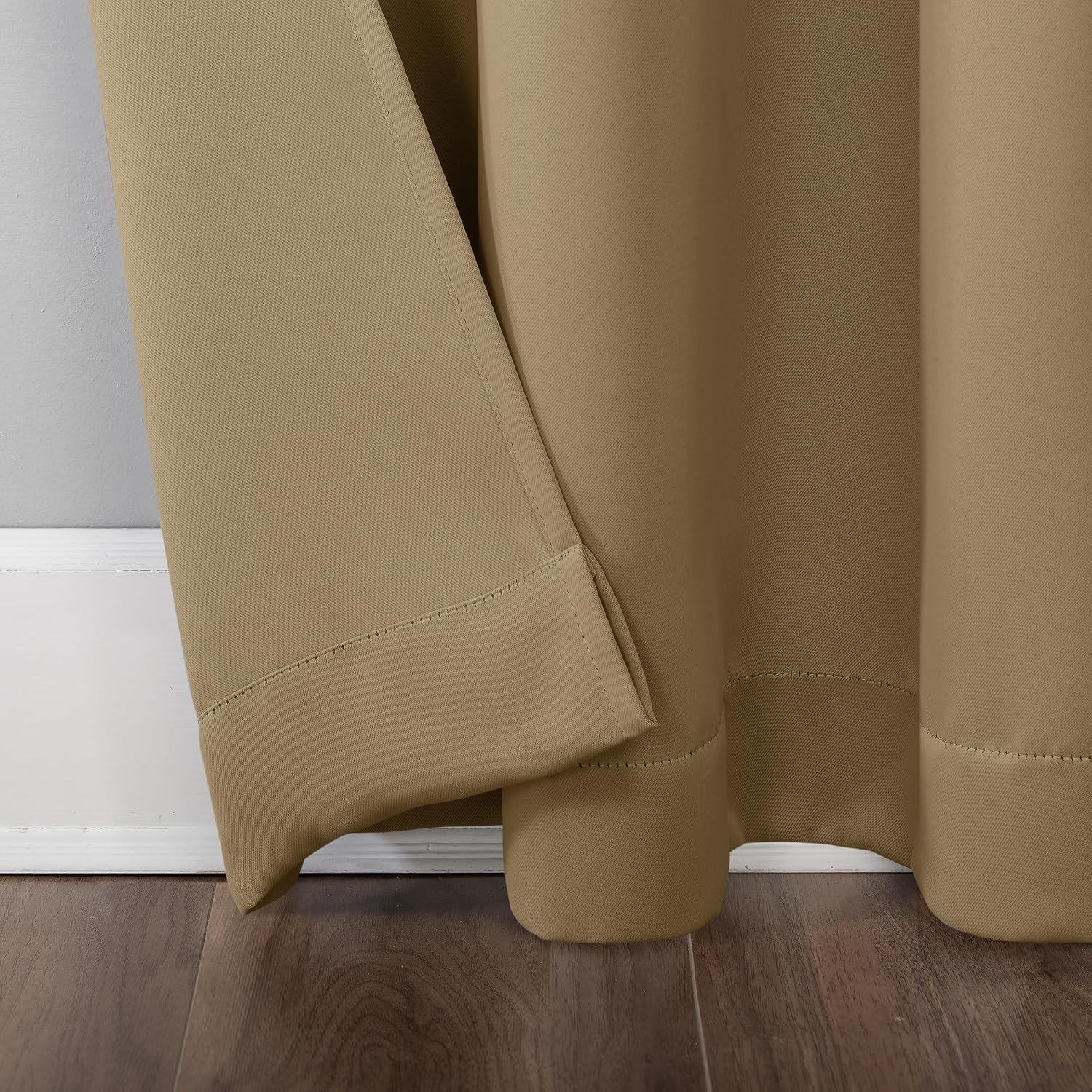 Sun Zero Easton Energy Saving Blackout Grommet Curtain Panel, 40" x 54", Taupe