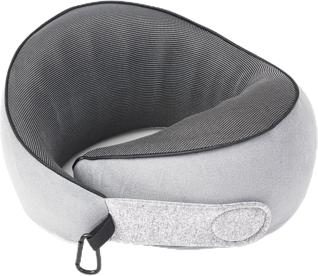 KPNEOL Travel Neck Pillow, 100% Pure Memory Foam Travel Neck Pillow Airplane Neck Support Ergonomic Design for Traveling Suitable for…