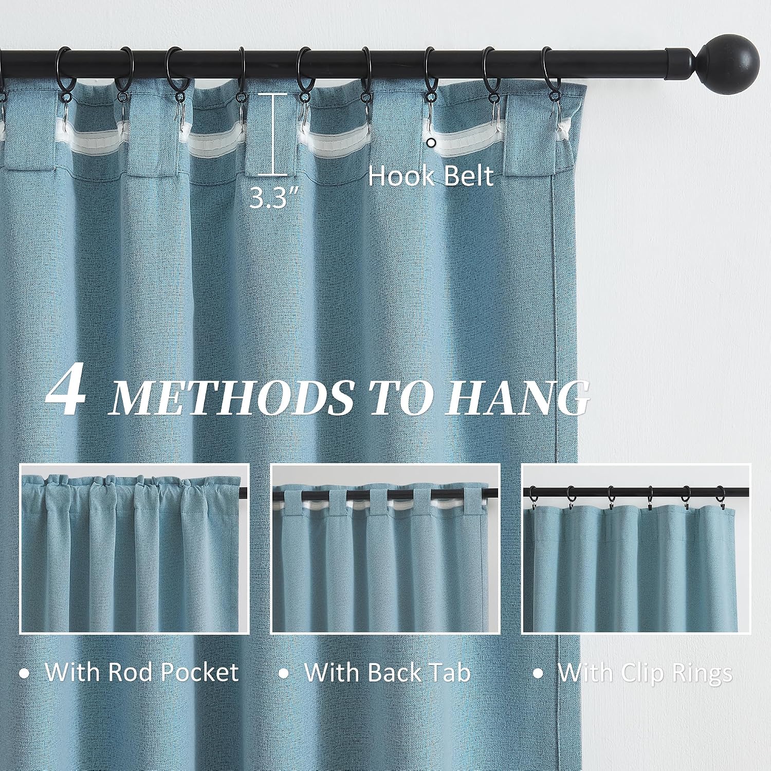 Keqiaosuocai 2 Panels Full Blackout Door Curtains for Doorway 80 Inches long, Heat and Full Light Blocking Thermal Insulated Drapes for Nur…