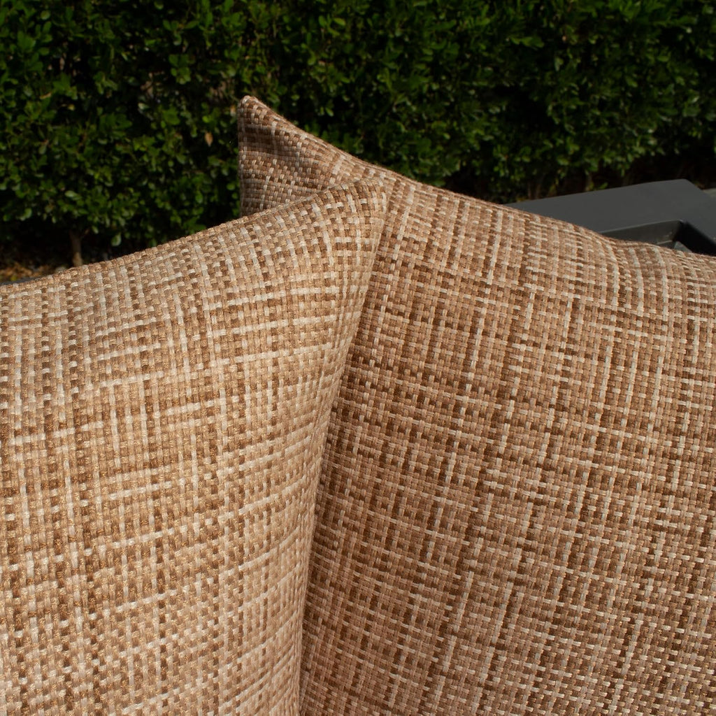 Kevin Textile Outdoor Waterproof Throw Pillow Covers 12x24 Inch Pack of 2 Woven Faux Linen Farmhouse Decorative Water Resistant Lumbar…