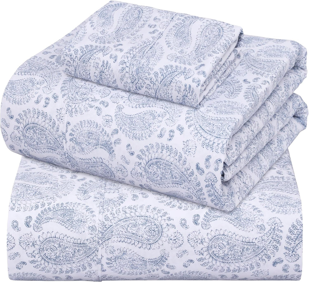 Zoyer 100% Cotton Sheets – Twin Size Percale Bedding, Cooling & Breathable, Durable with a Crisp, Soft & Comfortable Feel, 16" Deep Pocket,…