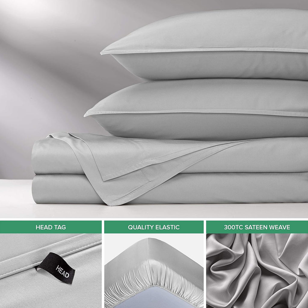 PureBamboo Pure Bamboo Twin XL Sheets, Genuine 100% Organic Viscose Derived from Bamboo Bed Sheet Set, Luxuriously Soft & Cooling, Double S…