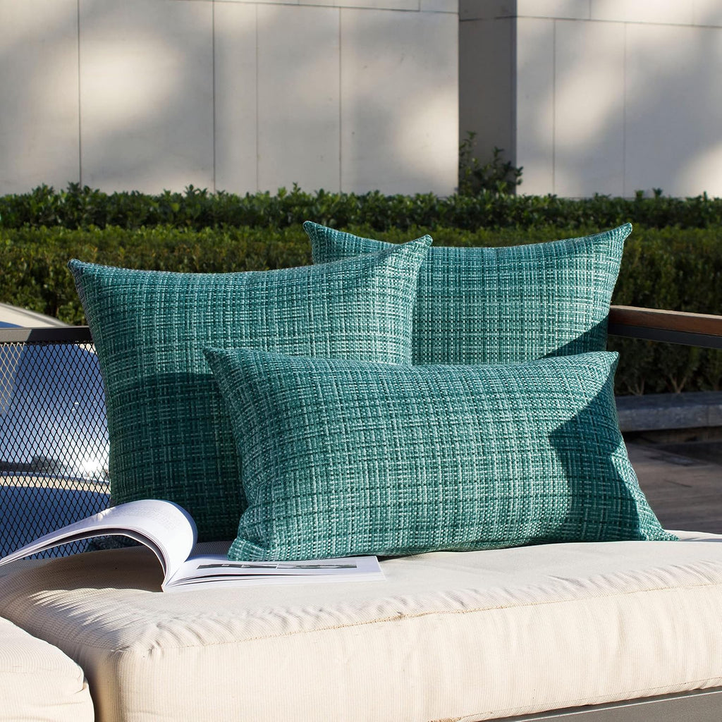 Kevin Textile Pack of 2 Outdoor Waterproof Pillow Covers Throw Pillow Covers Decorative Pillowcases Pillow Cases for Sofa Couch Patio…
