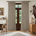 Twodrapes Blackout Pinch Pleat 100 Inch Curtains 2 Panels Set for Living Room Bedroom Farmhouse Farmhouse Pinch Pleated Back Tab Thermal In…