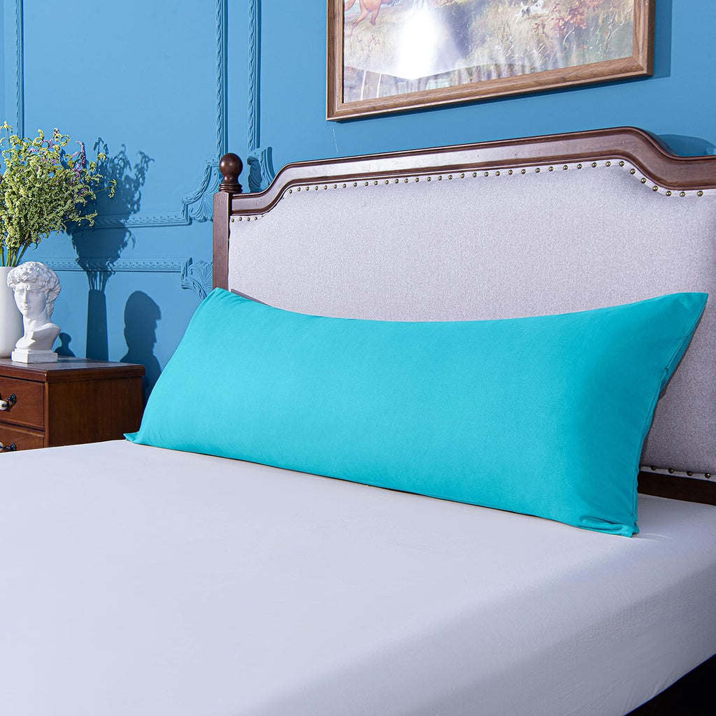 Ntbay Body Pillowcase - Brushed Microfiber 20x54 Pillowcase - Soft, Wrinkle-Free, Fade-Resistant, Stain-Resistant, Blue Body Pillow Cover w…