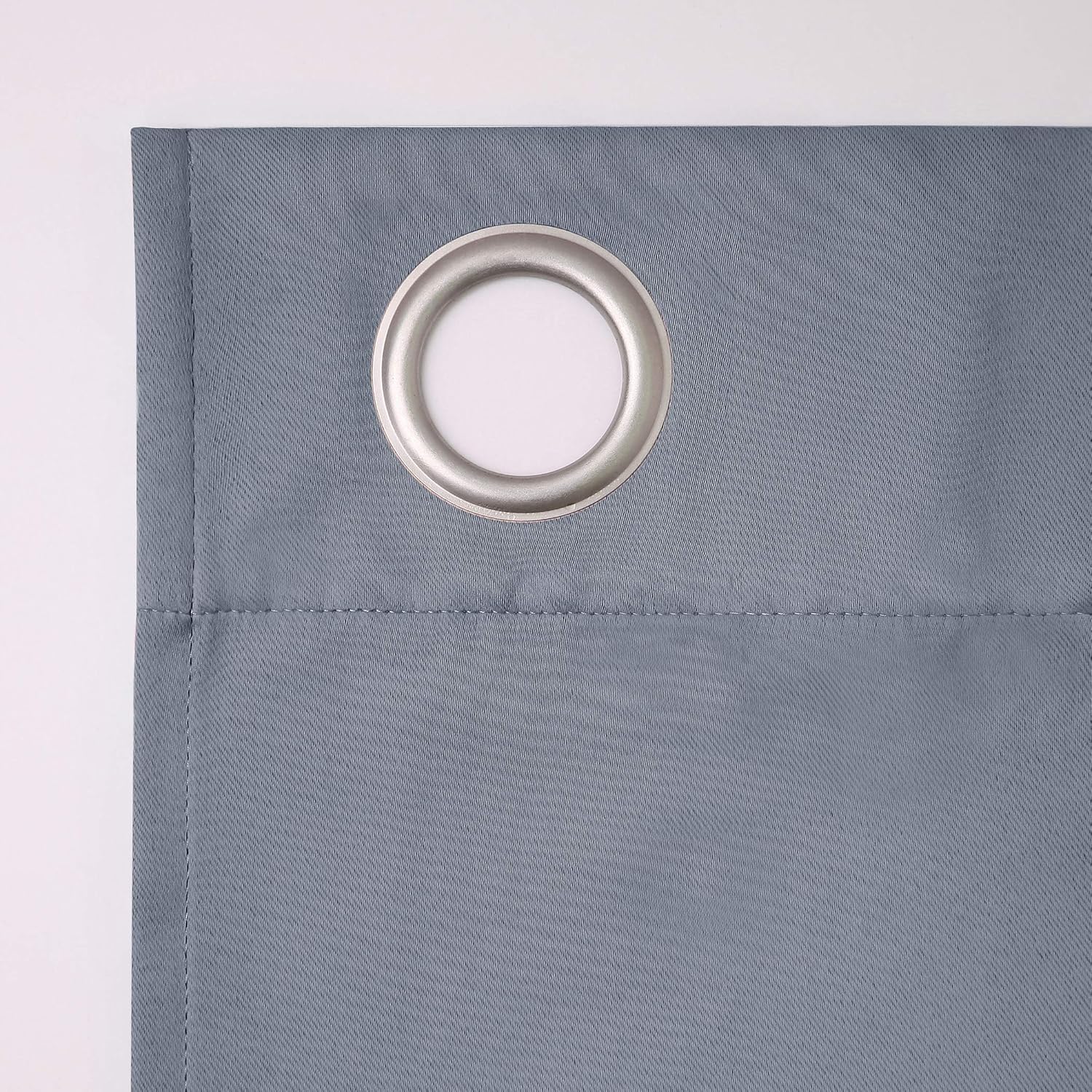 Sun Zero Nordic Theater Grade Extreme 100% Blackout Grommet Curtain Single Panel, 52" x 108", Haze