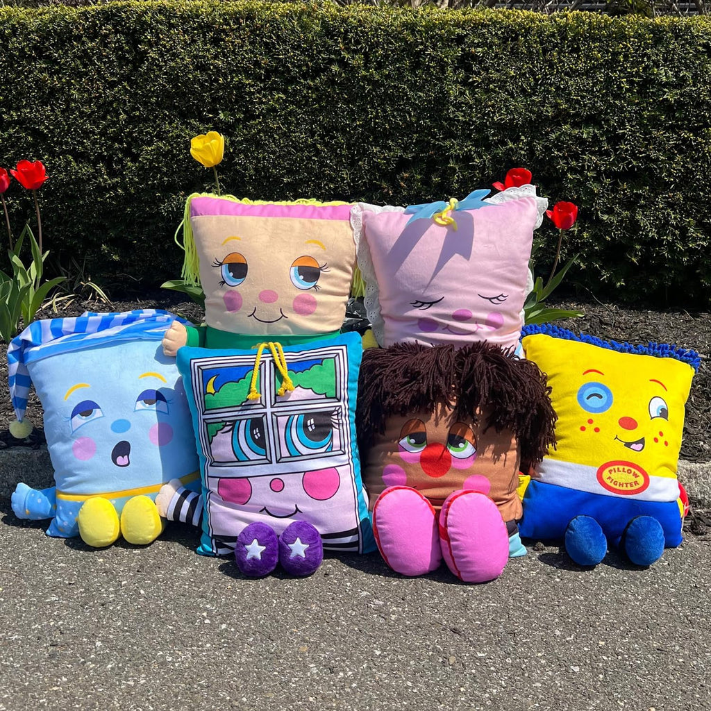 Pillow People PJ Sandman Plush - 2-in-1 Toy & Pillow, 80's Nostalgic Plush Pal Reimagined, Soft Stuffed Rectangular Character, Cozy…