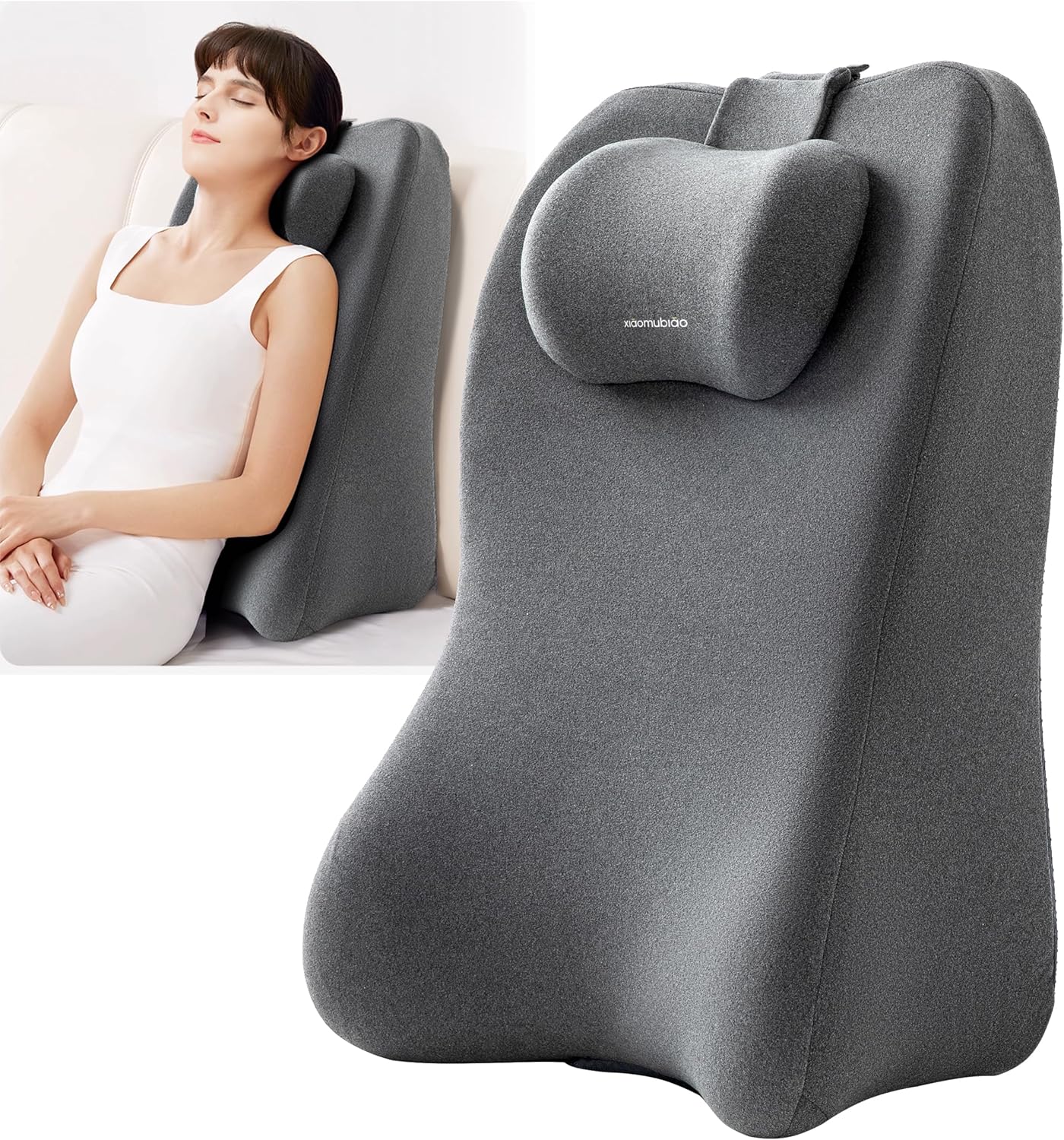 xiaomubiao Reading Pillow, Lumbar Support Pillow for Couch, Sofa Bed Support, Bed Pillow for Sitting up, Ergonomic Memory Foam Pillow for…