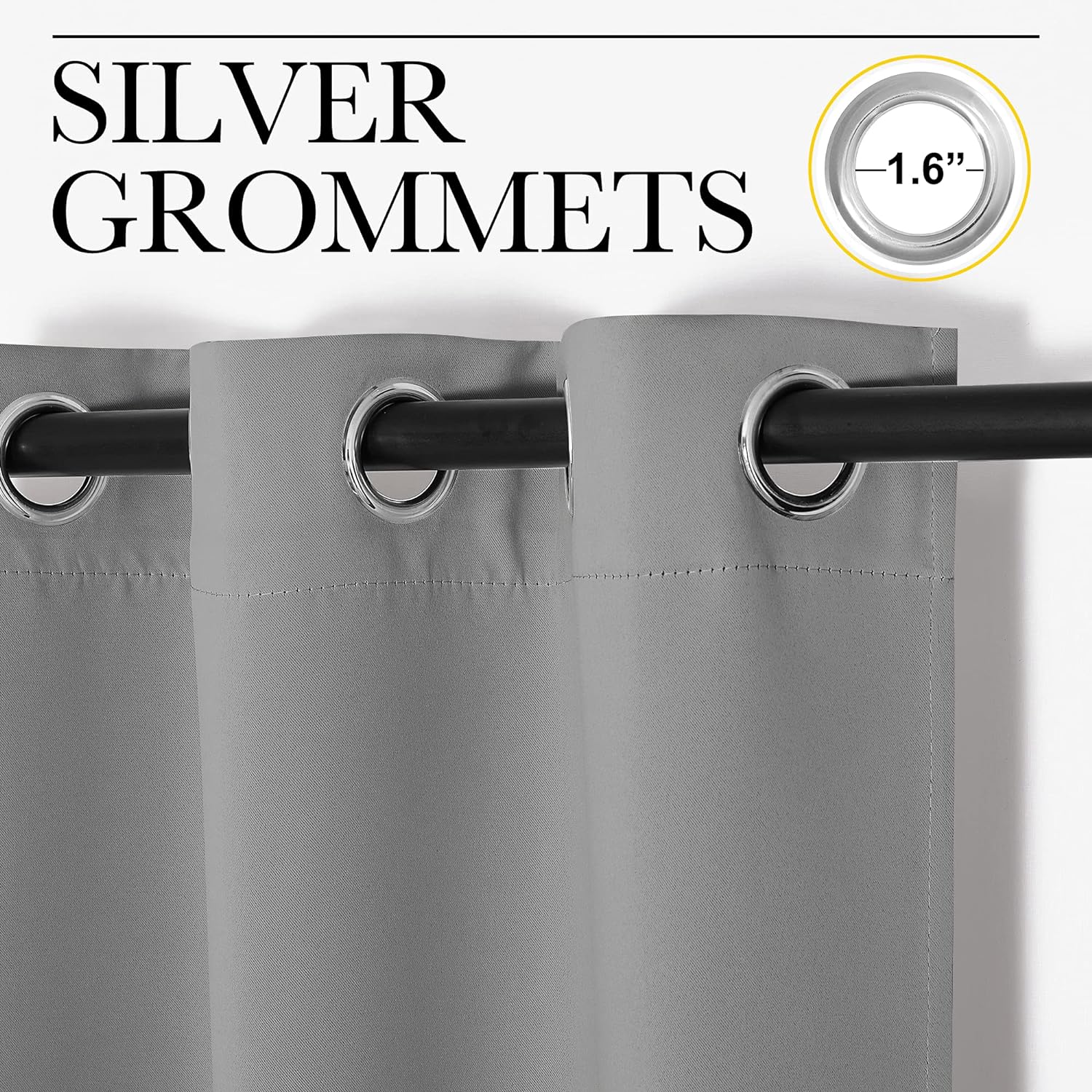 NICETOWN Blackout Curtain Blind for Bedroom Thermal Insulated Grommet Blackout Room Darkening Drape/Drapery (Single Panel, W42 x L72…