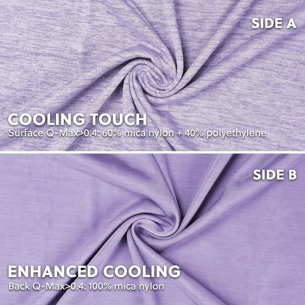 Homfine Cooling Pillowcase Body Size - Double Side Q-Max 0.439 Cooling Fiber for Pillow Protector, Breathable Long Cold Pillow Cover for Ho…