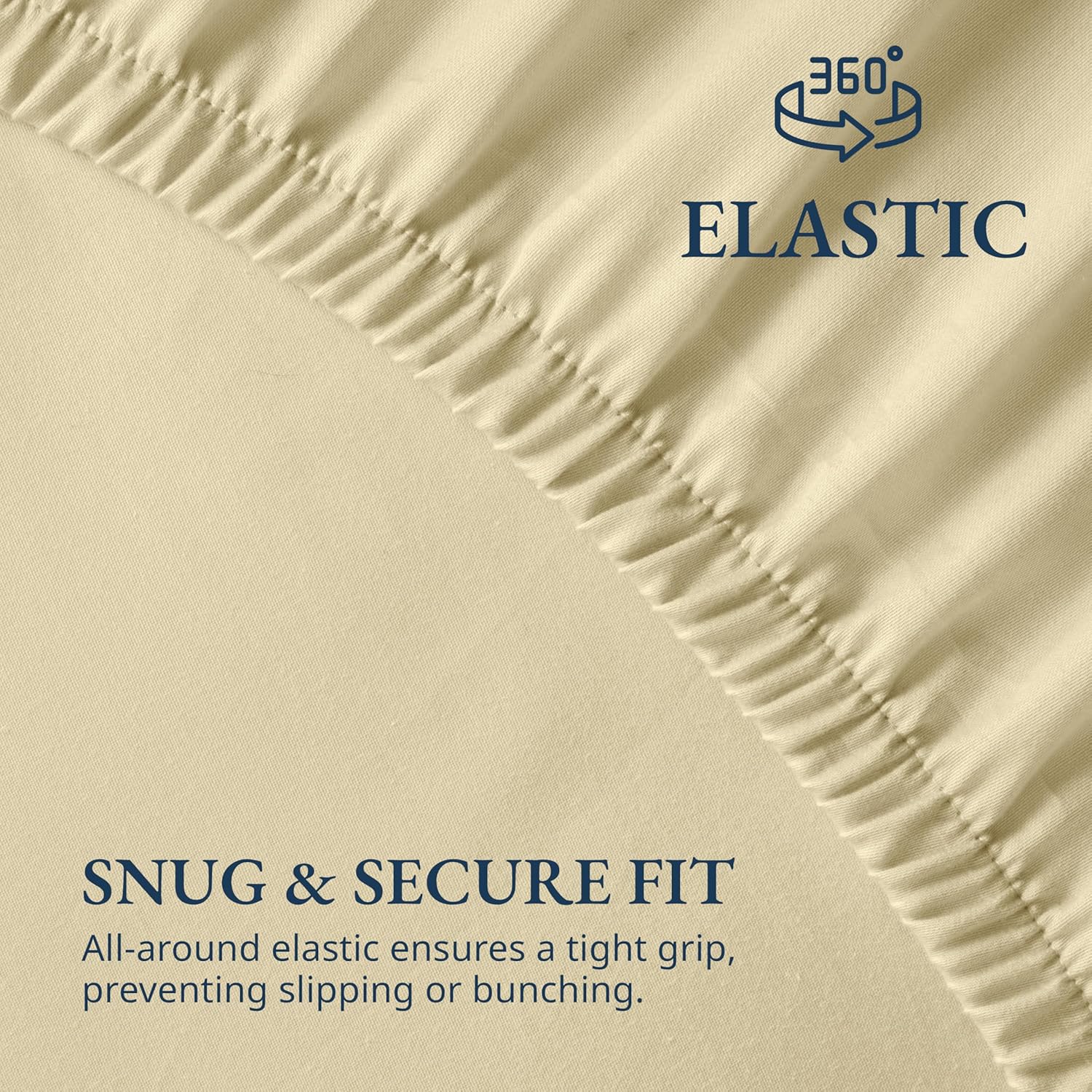 LANE LINEN 100% Organic Cotton Fitted Sheet Queen Plus Pillowcases Low Pilling Fade Resistant Fully Elasticized Reinforsed Seams Soft &…