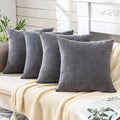 Gawamay Decorative Square Throw Pillow Covers 18"x18" Inch Set of 4, Super Soft Chenille Pillows Cover Fall Pillowcase for Living Room Bedr…