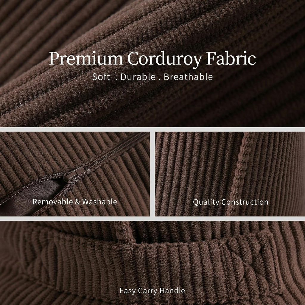 Ailuteie Pat. Pend. Corduroy Lumbar Support Pillow for Recliner, Sitting & Relaxing, Triangle Cushion for Sofa, Couch or Bed, Reading Pillo…