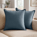 Symplora Cotton Linen Throw Pillow Covers Set of 2, Breathable Non Pilling Decorative Pillow Covers, Machine Washable Cushion Case for…