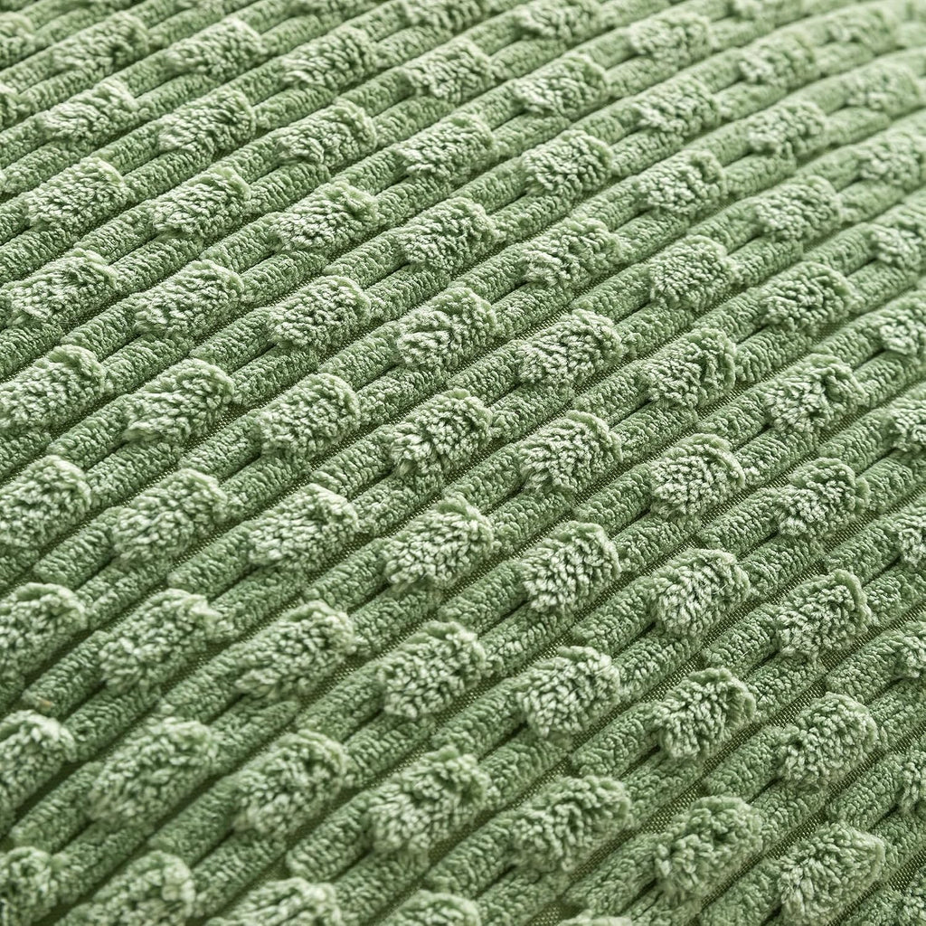 Cozoomy Set of 4 Sage Green Decorative Throw Pillow Covers 18x18 Inch Corduroy Pillow Covers for Bed Couch Sofa Living Room Soft Square Cus…