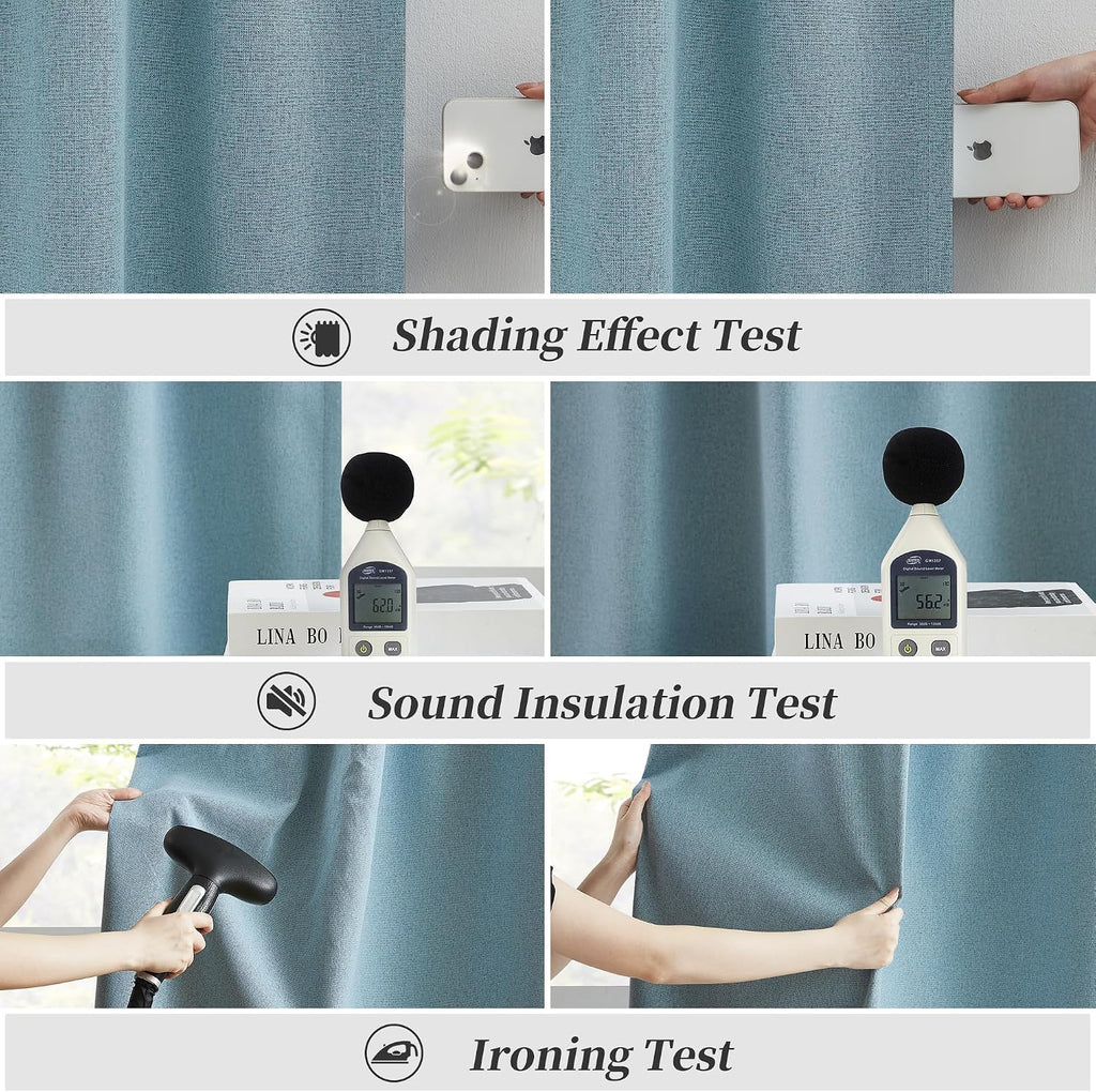 Keqiaosuocai 2 Panels Full Blackout Door Curtains for Doorway 80 Inches long, Heat and Full Light Blocking Thermal Insulated Drapes for Nur…