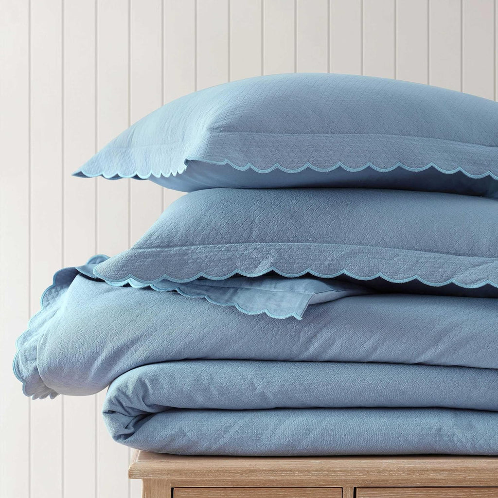 MarthaStewart Martha Stewart - King Duvet Cover Set, 100% Soft Cotton Blend Bedding, Corner Ties & Button Closure, 3 Piece Bed Set with Mat…