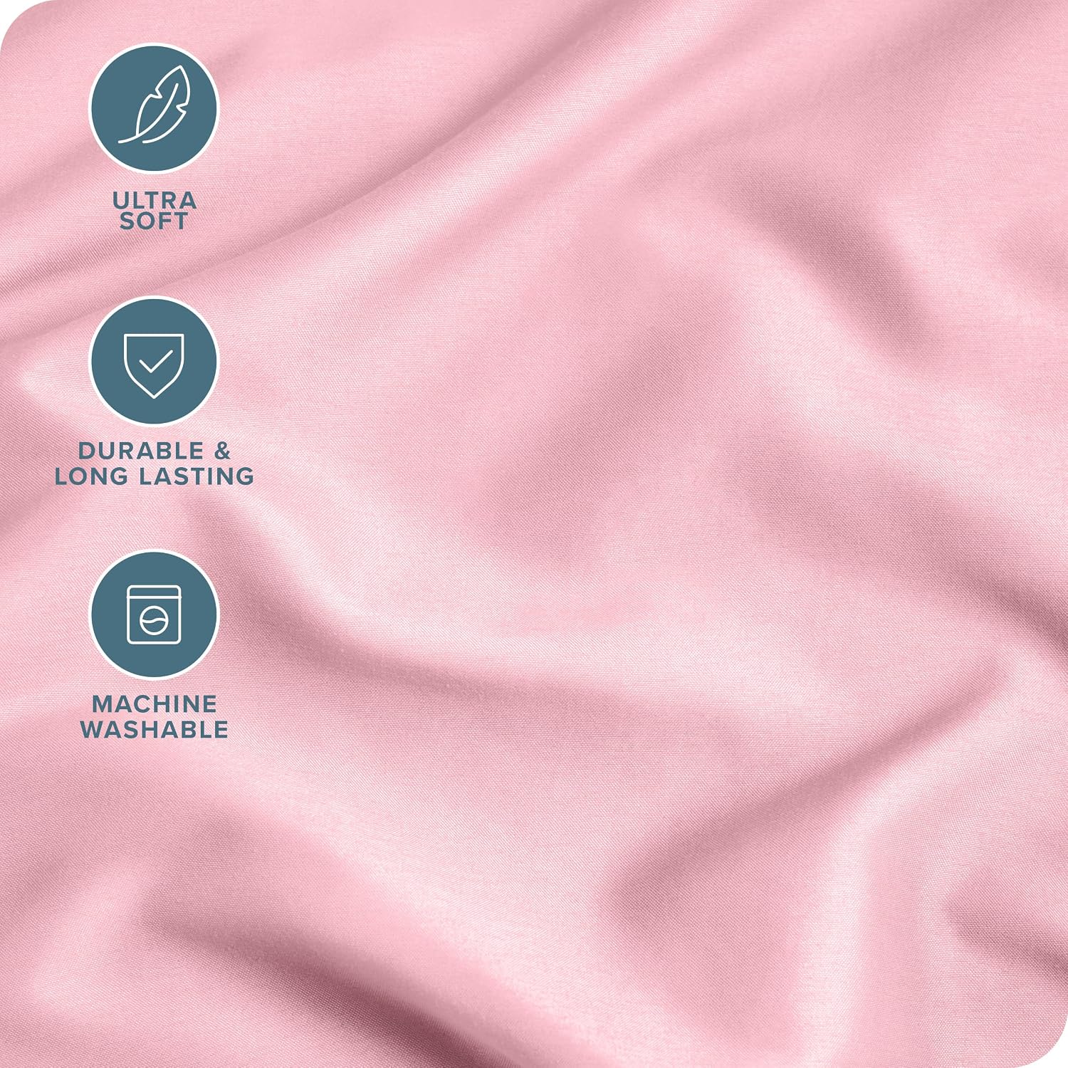 BareHome Bare Home Microfiber Pillow Cases - Standard/Queen Size Set of 2 - Cooling Pillowcases - Double Brushed - Light Pink Pillowcases 2…