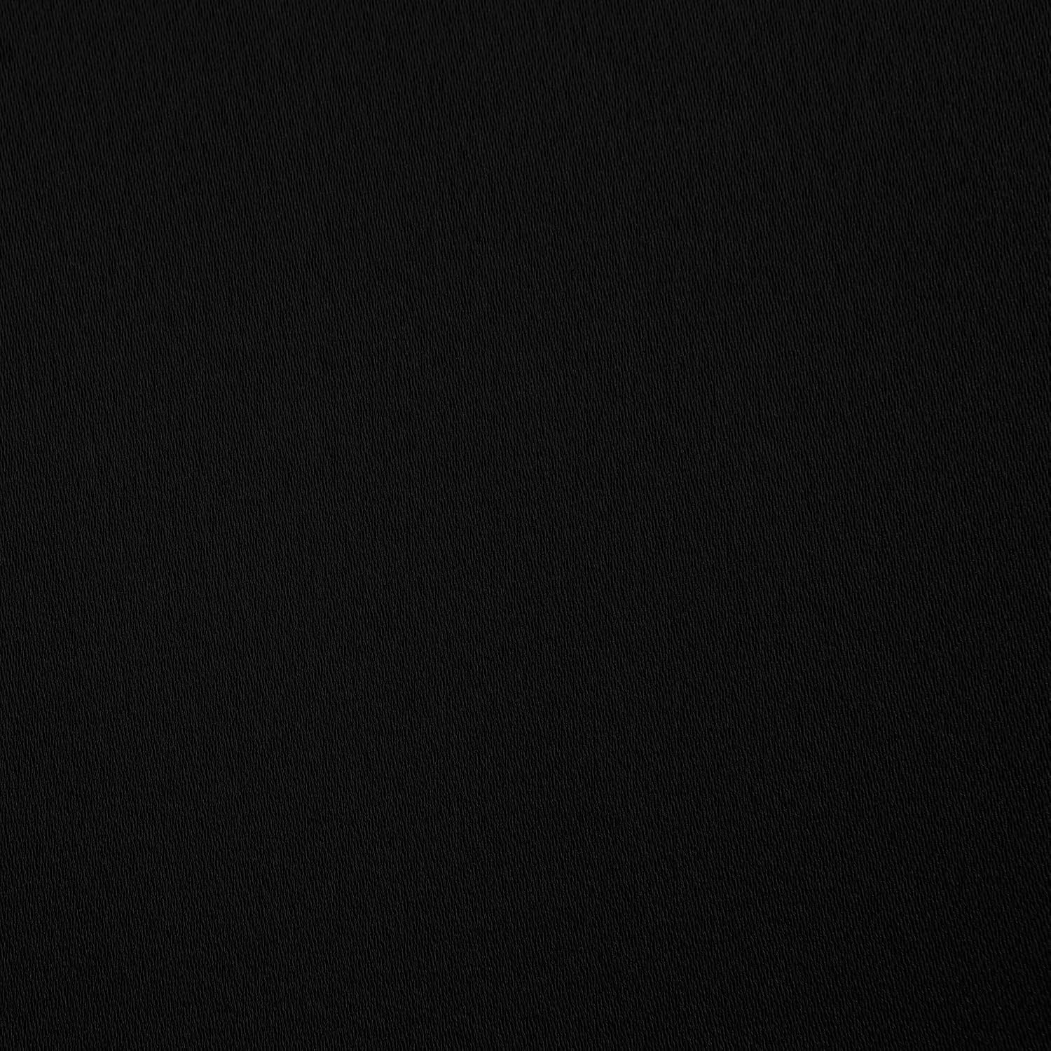 Sun Zero Oslo Theater Grade Extreme Total Blackout Rod Pocket Curtain Panel, 52" x 84", Black