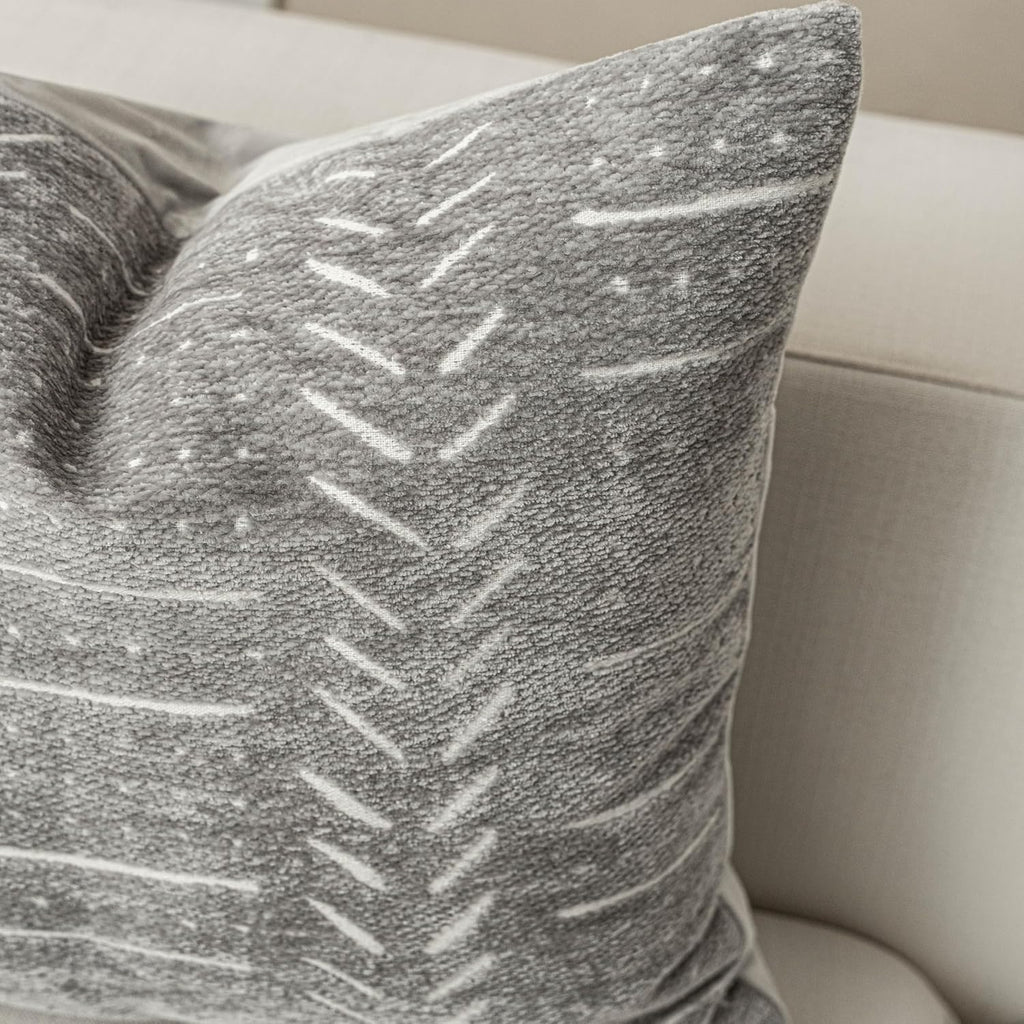 BlissBlush Decorative Lumbar Pillow Covers 12x20 Set of 2, Light Gray Soft Woven Chenille Accent Pillow Covers for Couch Sofa Bed…
