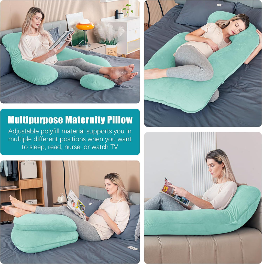 Cute Castle Pregnancy Pillows, Soft U-Shape Maternity Pillow with Removable Cover - Full Body Pillows for Adults Sleeping - Pregnancy…