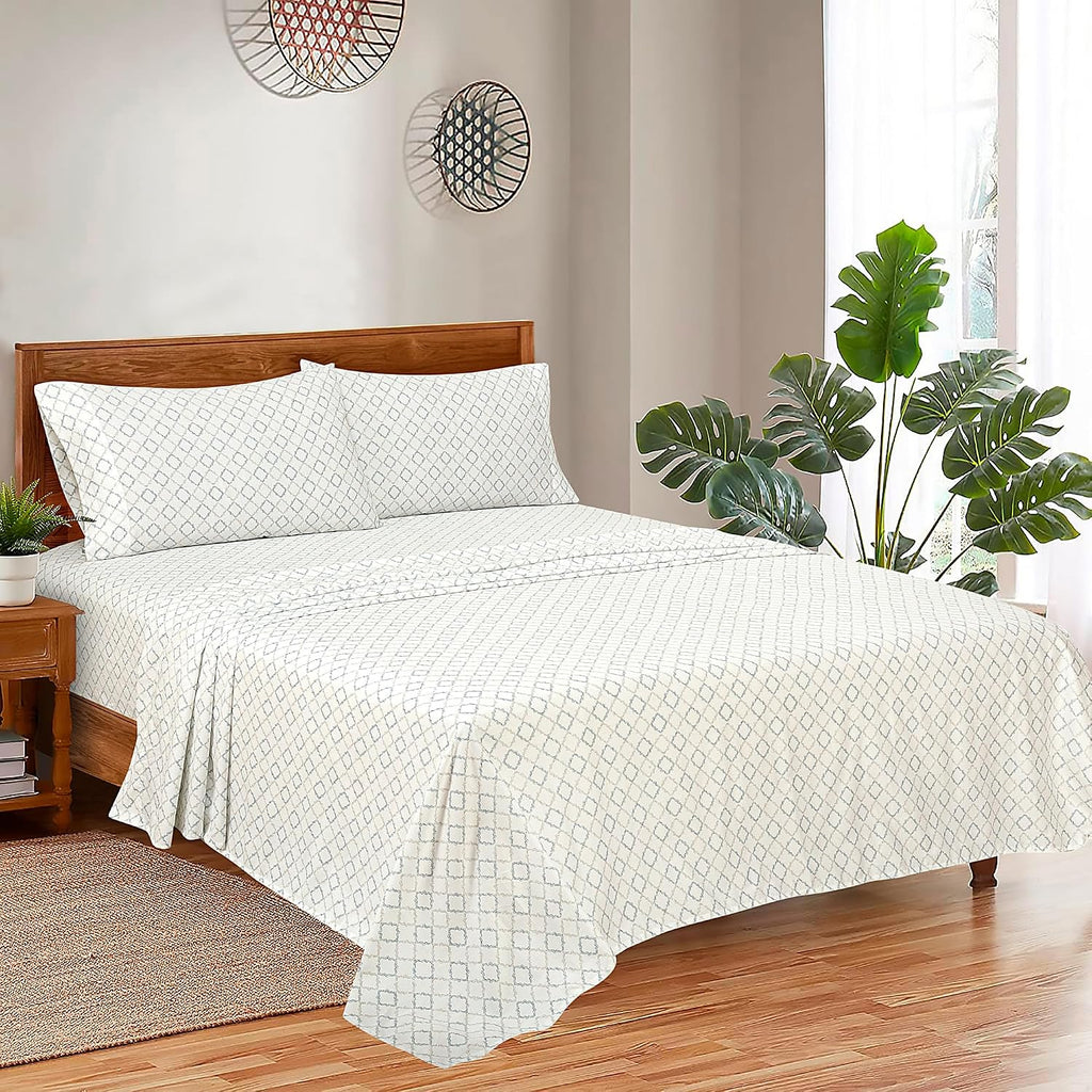 Royalelinens ROYALE LINENS 300 Thread Count 100% Long Staple Combed Cotton Sheet Set - 4 Piece Full Bed Sheets - 1 Fitted, 1 Flat, 2 Pillow…