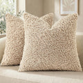 decorUhome Pack of 2 Throw Pillow Covers 20x20 Inch, Faux Fur Decorative Sherpa Pillow Covers Fuzzy Accent Soft Sheepskin Fleece Pillow Cas…