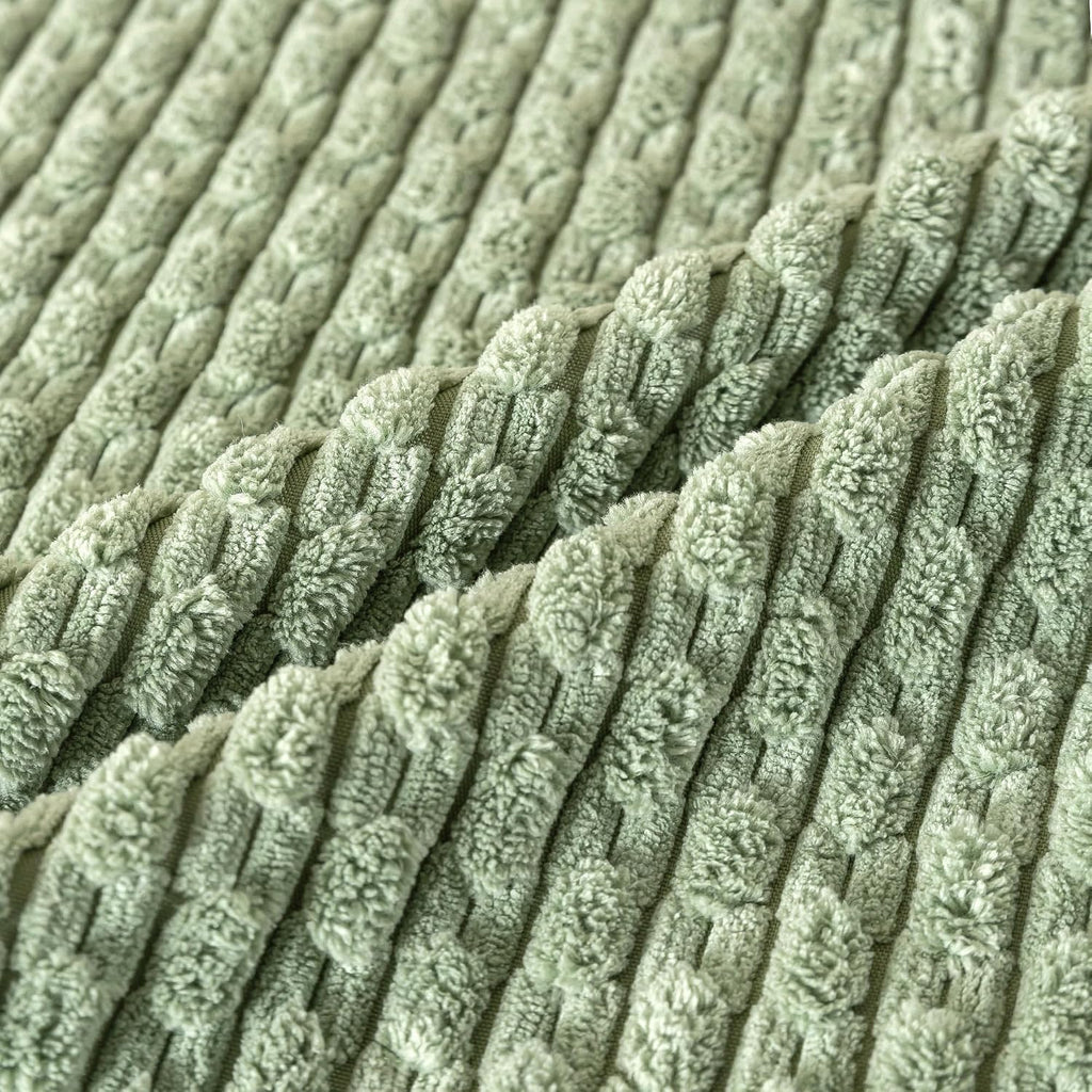 Cozoomy Set of 4 Sage Green Decorative Throw Pillow Covers 26x26 Inch Corduroy Pillow Covers for Bed Couch Sofa Living Room Soft Square Cus…