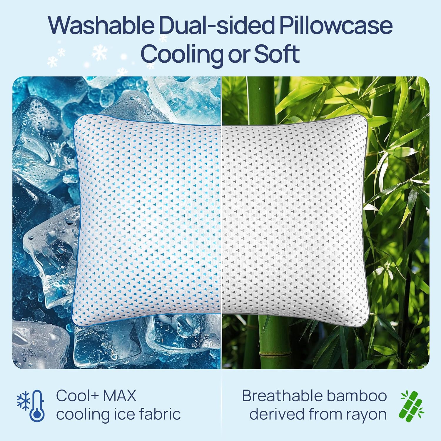 Fulocean Small Cooling Memory Foam Pillow for Travel & Camping, Compressible Original Adjustable Pillow for Medium Firm Neck Knee Lumbar Su…