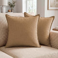 Symplora Cotton Linen Throw Pillow Covers Set of 2, Breathable Non Pilling Decorative Pillow Covers, Machine Washable Cushion Case for…