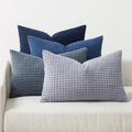 Miulee Blue Decorative Lumbar Pillow Covers 12x20 Inch Set of 4 Boho Western Farmhouse Home Decor Couch Throw Pillows Summer Coastal Cordur…