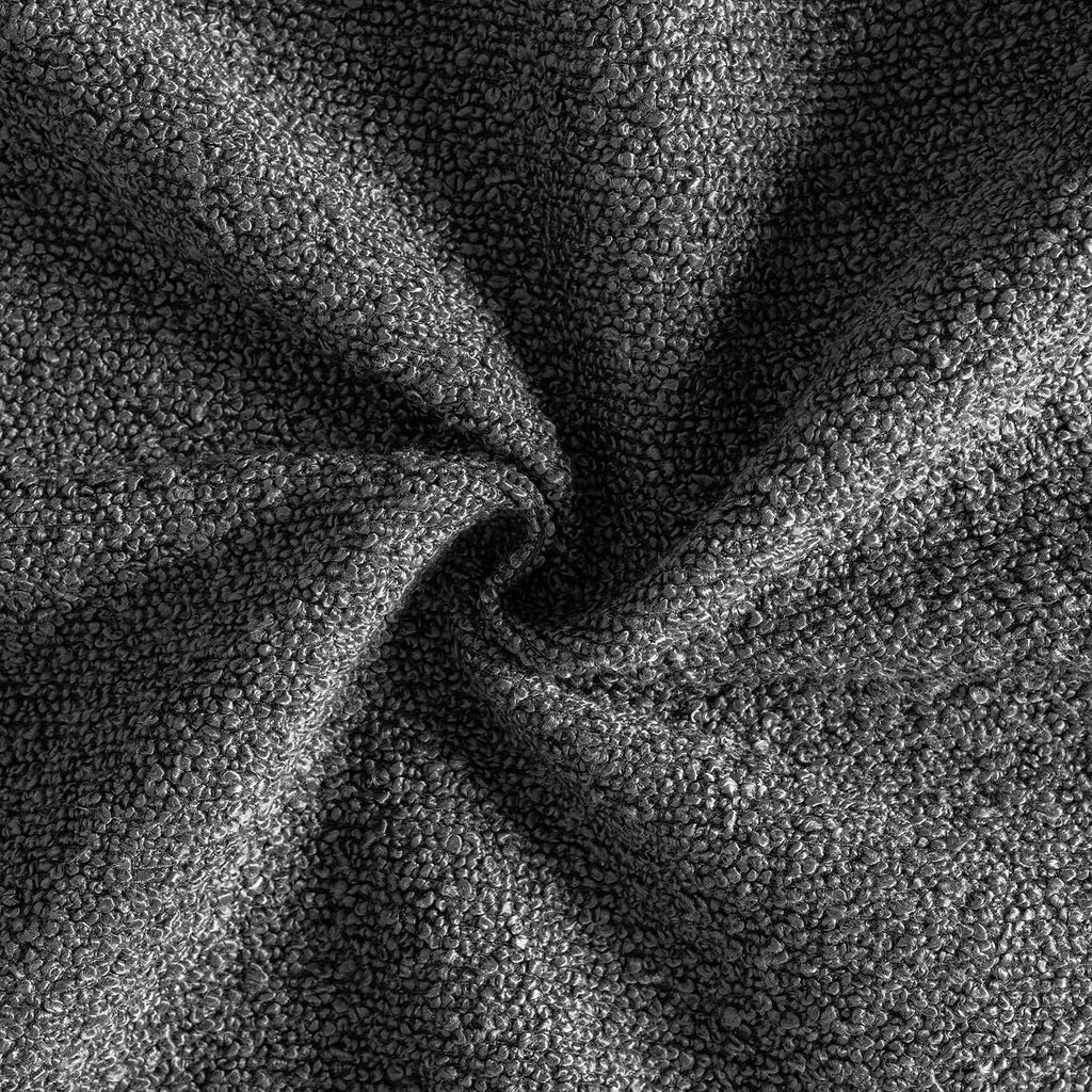 Miulee 18x18 Inch Decorative Pillow Covers for Couch Bed Set of 2 Textured Boucle Neutral Throw Pillow Covers Dark Gray Grey Accent Solid P…