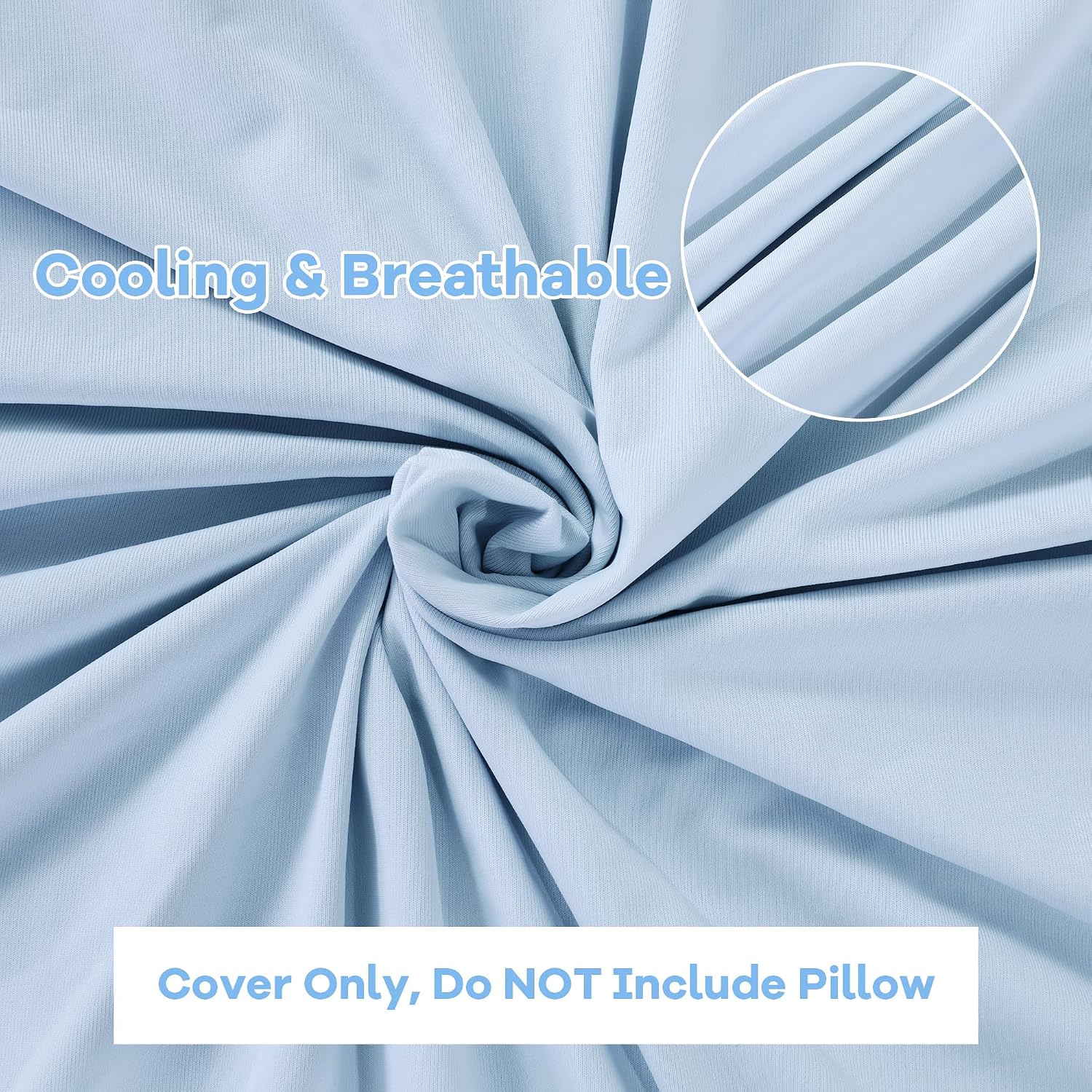 HOMBYS Cooling Bed Wedge Pillow Cover Q-max 0.4 Cool Pillowcases Super Soft & Skin-Friendly with Zipper Design, Removable & Machine…