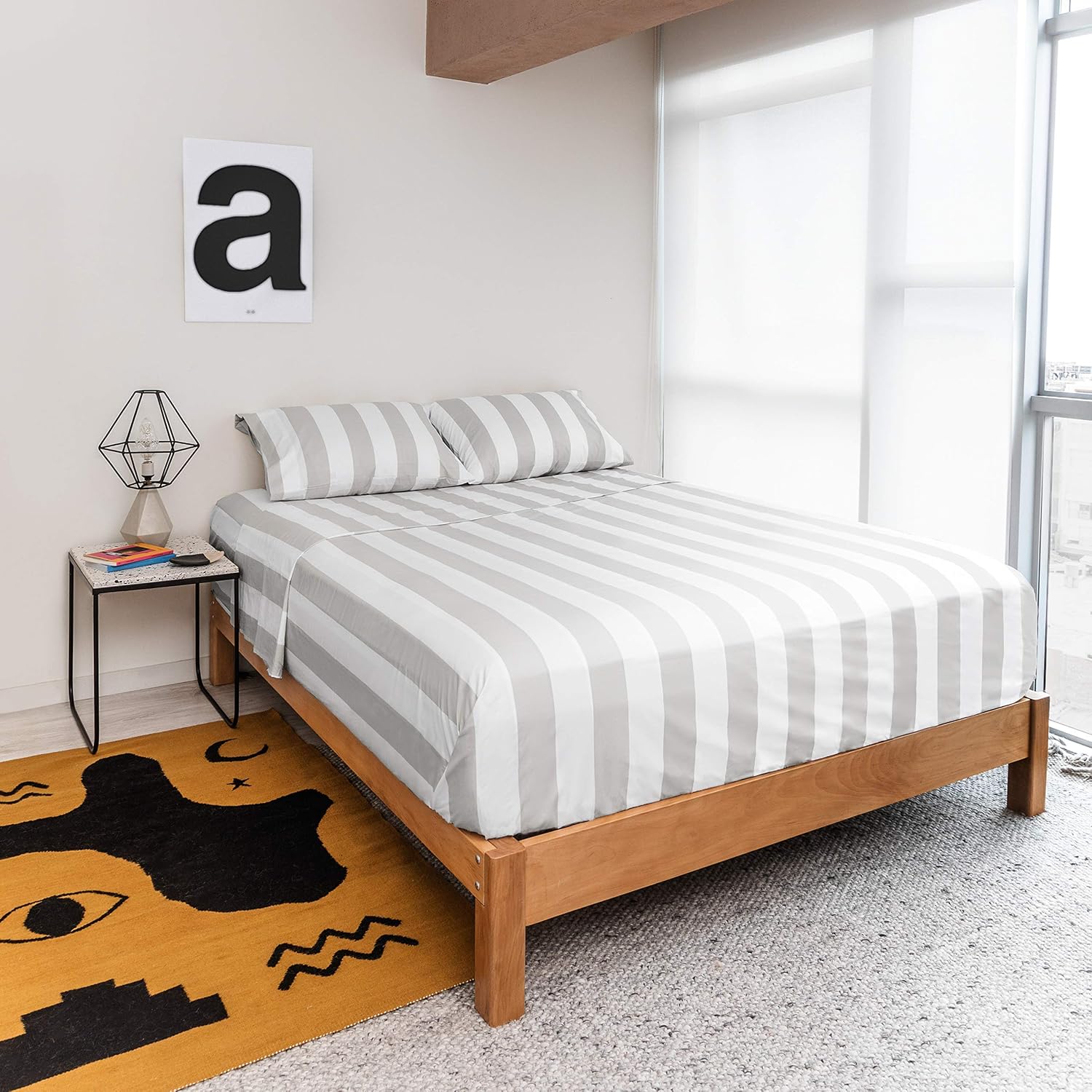 Perupima Peru Pima 415 Thread Count Percal Twin Sheet Set - 100% Peruvian Pima Cotton, 3 Piece (Flat, Fitted, 1 Pillowcase) - Cooling, Cris…