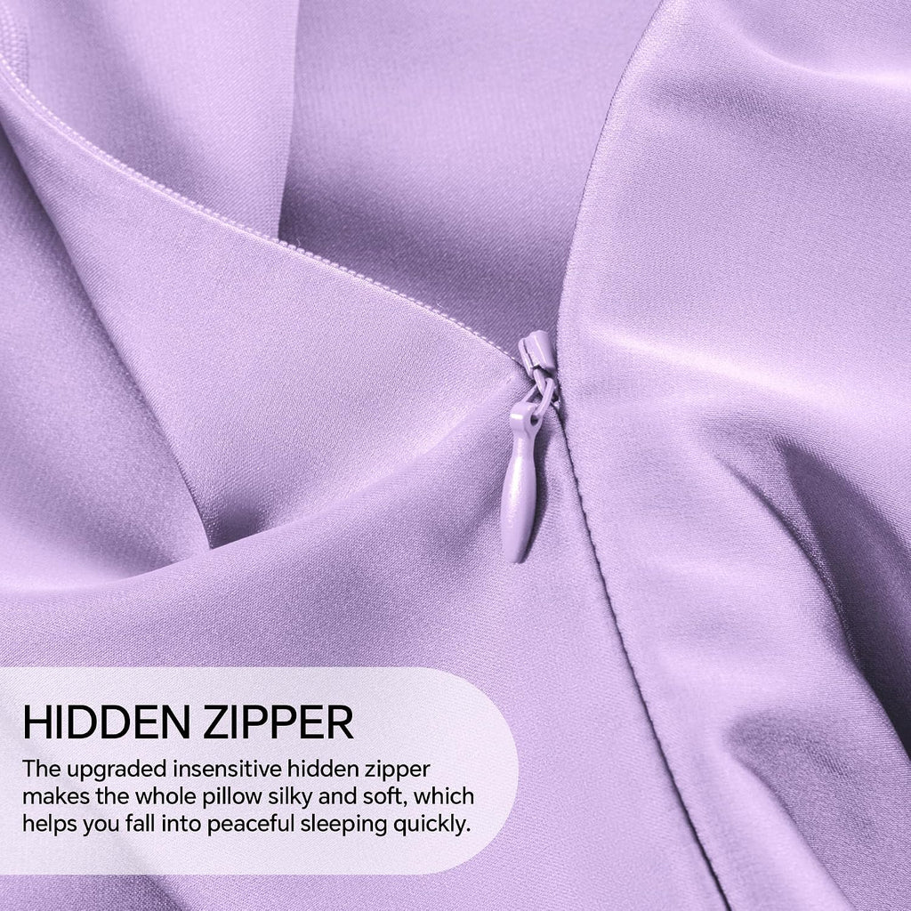 Infiixso Mulberry Silk Pillowcase for Hair and Skin, Silk Pillow Cases Queen Size Set of 2 with Hidden Zipper 20"x30", Ultra Smooth and Sof…
