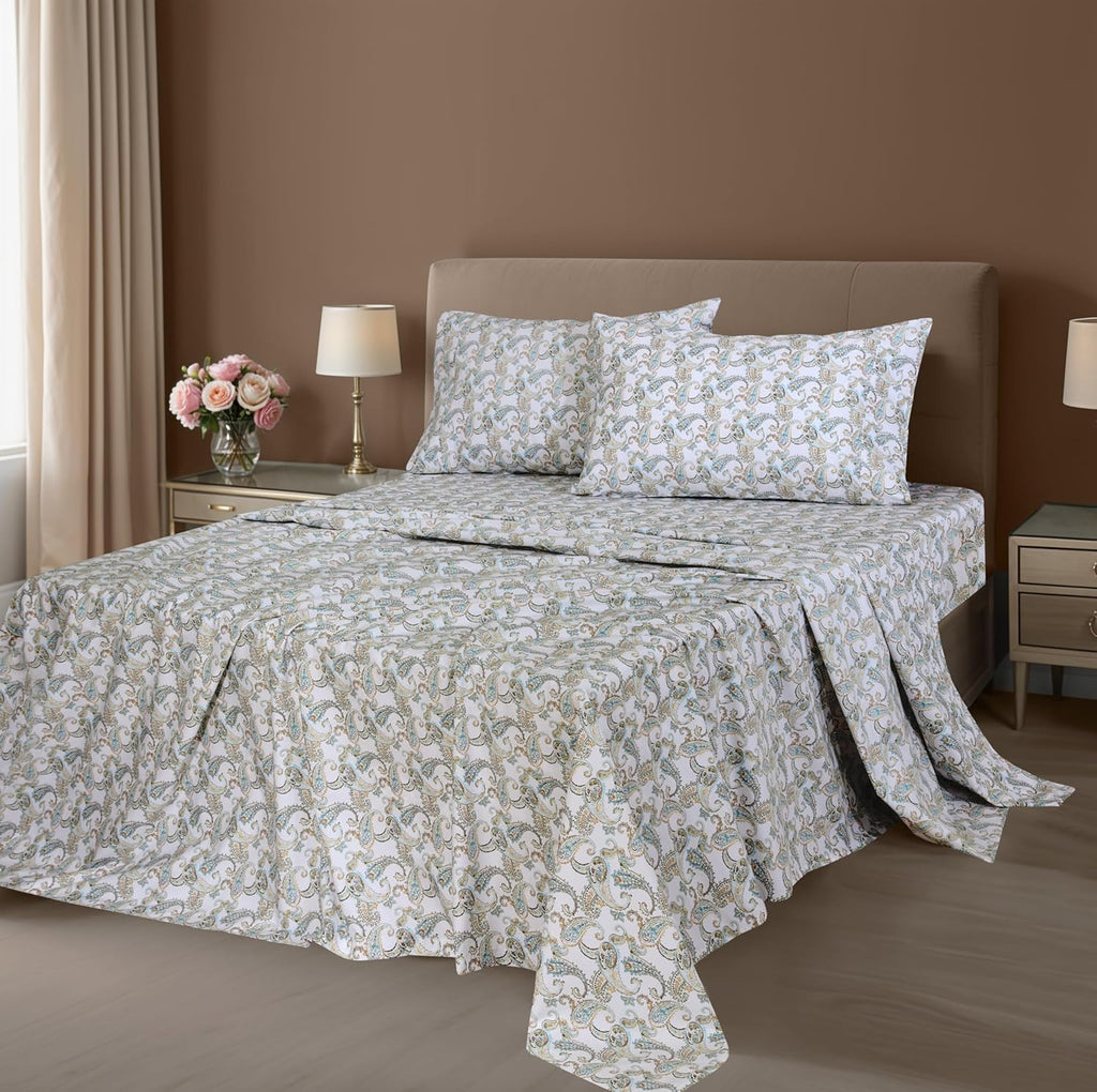 Zoyer 100% Cotton Sheets – Full Size Percale Bedding, Cooling & Breathable, Durable with a Crisp, Soft & Comfortable Feel, 16" Deep Pocket,…