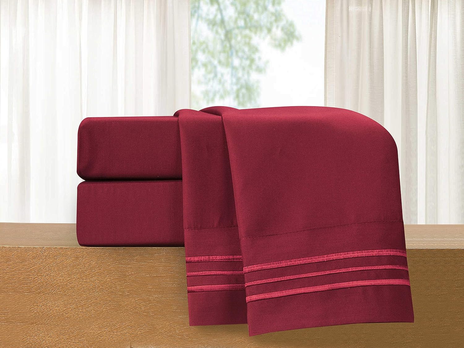Elegantcomfort Elegant Comfort 1500 Thread Count Embroidered Egyptian Quality Luxurious Silky Soft Wrinkle & Fade Resistant 2-Piece Pillowc…