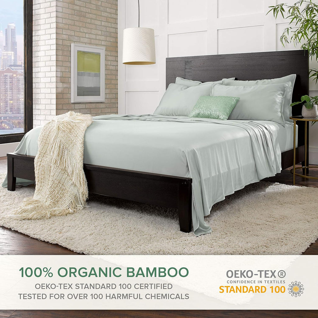 PureBamboo Pure Bamboo Short Queen Sheets for RV Camper (60"x75") - Genuine 100% Organic Viscose Derived from Bamboo Bed Sheet Set, Soft &…